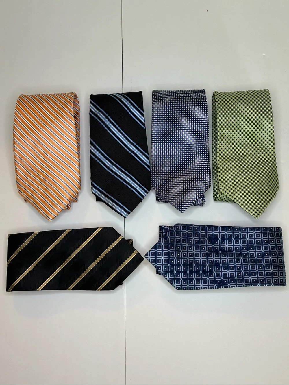6-IZOD 100% SILK MENS NECKTIE LOT 58”-60” (3.25-3.50) Geometric/Stripe